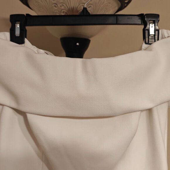Calvin Klein Strapless Off Shoulder White Cocktail Dress - Picture 4 of 5